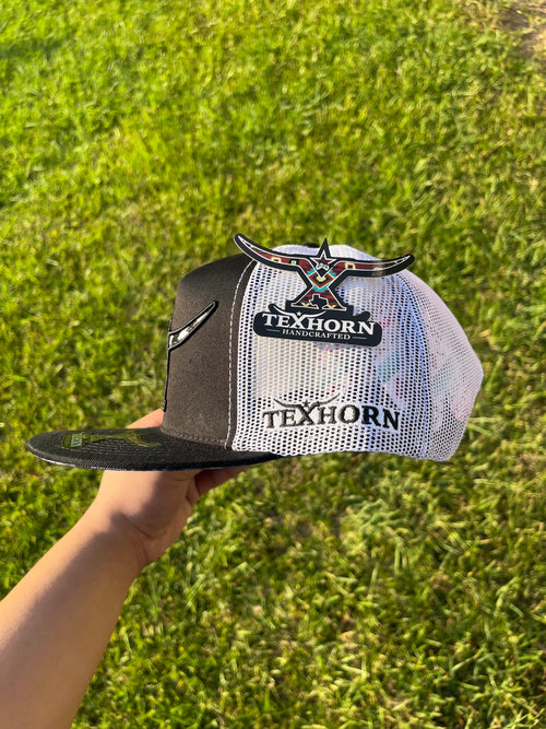 TEXHORN Black & White Snap Back